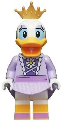 LEGO Disney Daisy Duck Lavender Dress + Crown Minifigure from 10780 - Image 1