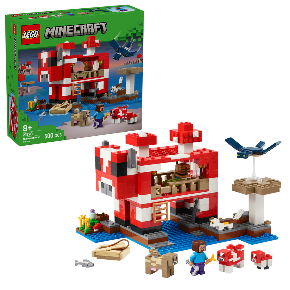 LEGO Minecraft The Mooshroom House Island Gamer Kit Toy for Kids 21270 - Image 1