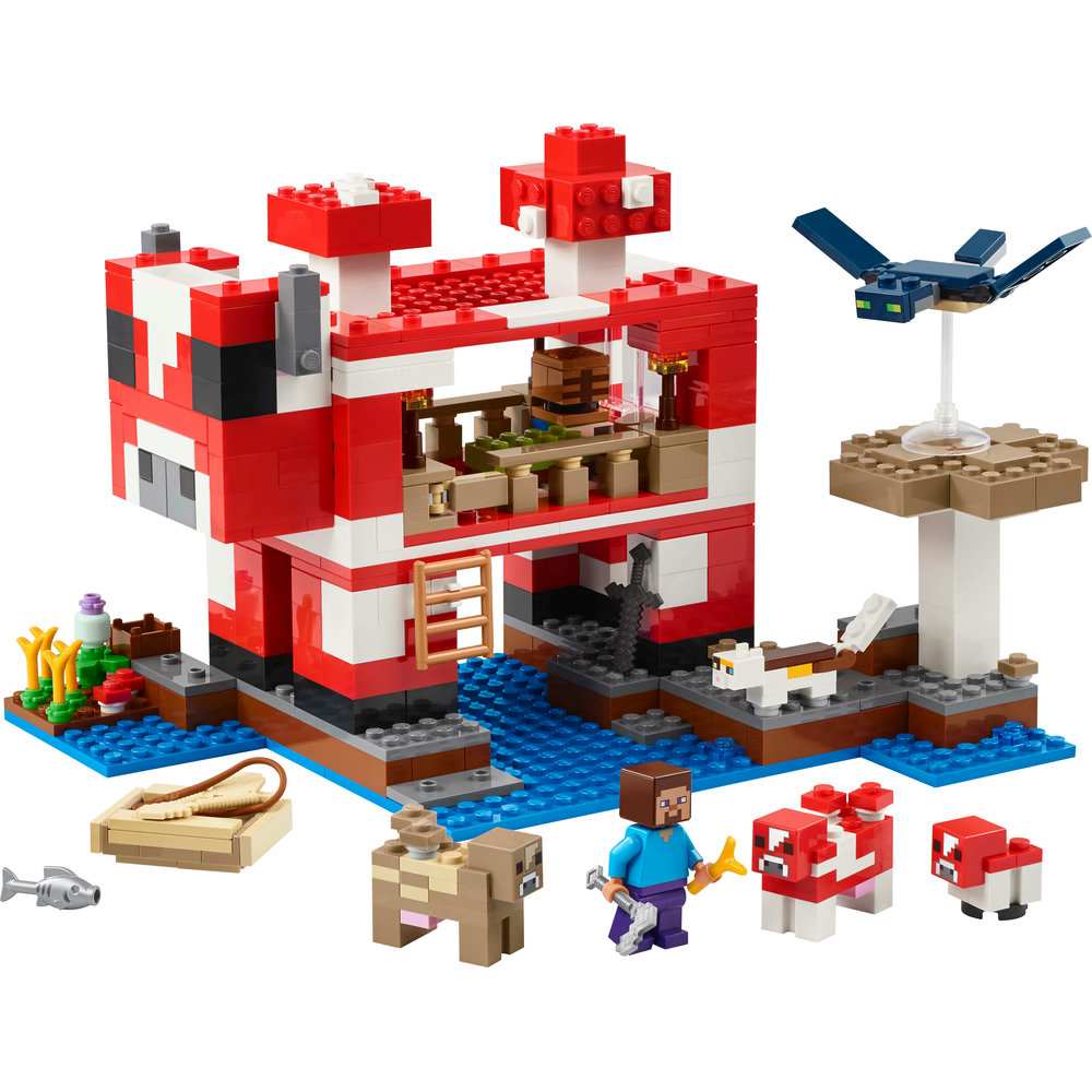 LEGO Minecraft The Mooshroom House Island Gamer Kit Toy for Kids 21270 - Image 2