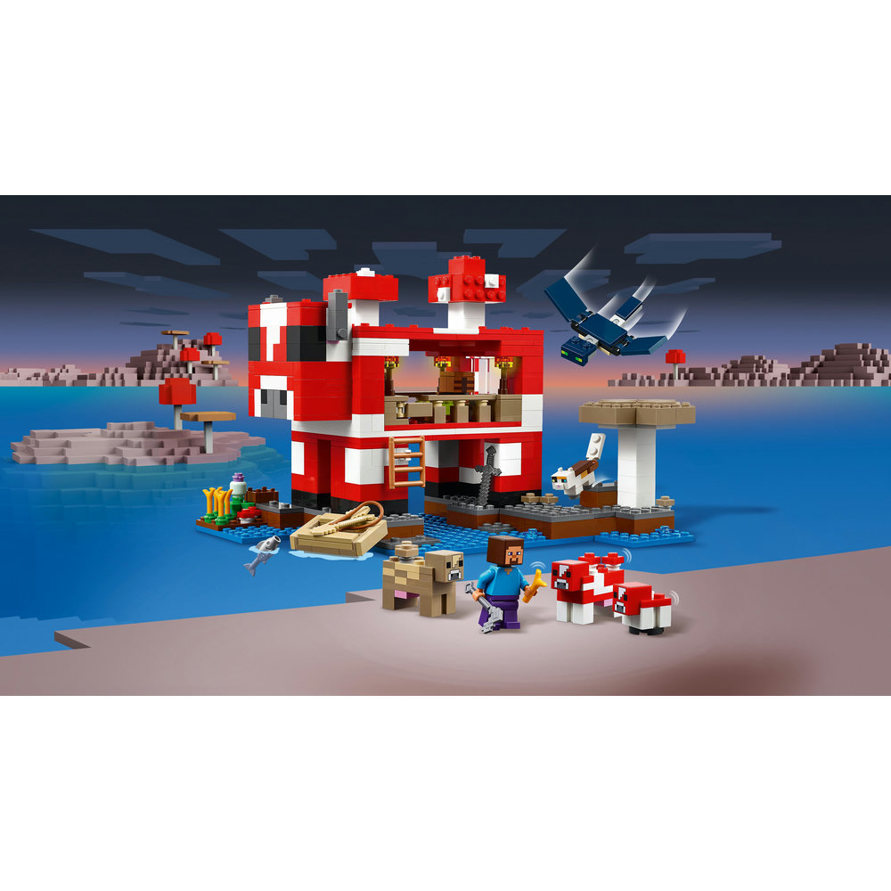 LEGO Minecraft The Mooshroom House Island Gamer Kit Toy for Kids 21270 - Image 3