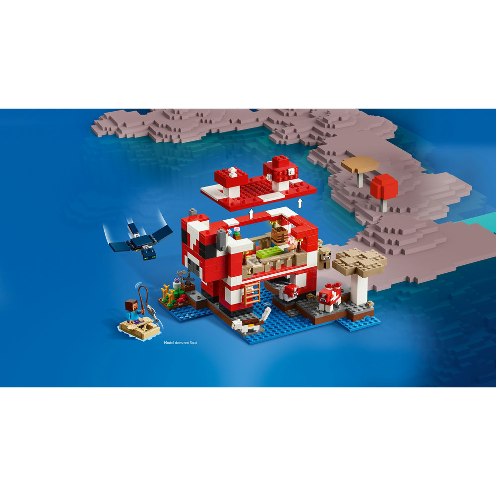 LEGO Minecraft The Mooshroom House Island Gamer Kit Toy for Kids 21270 - Image 4