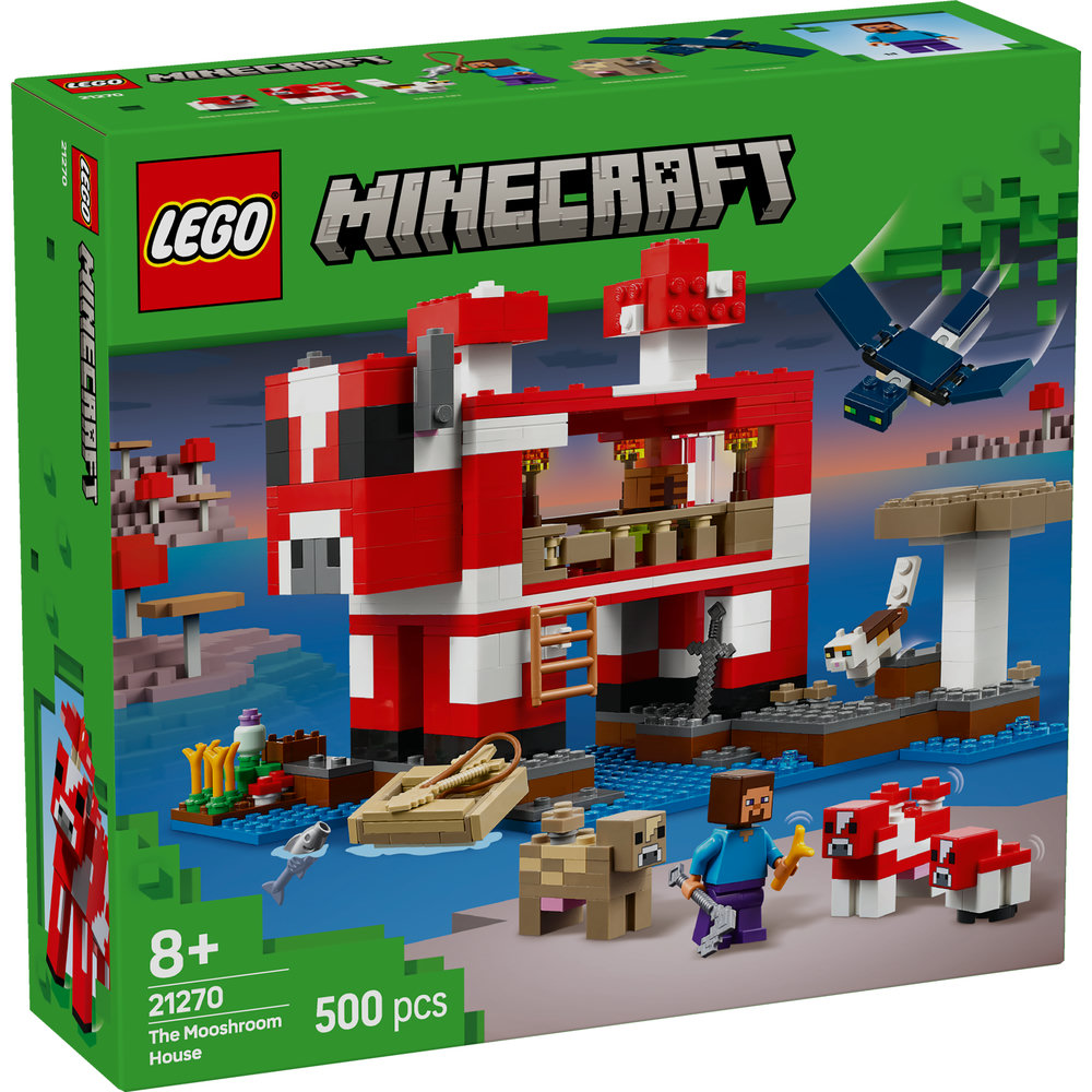 LEGO Minecraft The Mooshroom House Island Gamer Kit Toy for Kids 21270 - Image 8