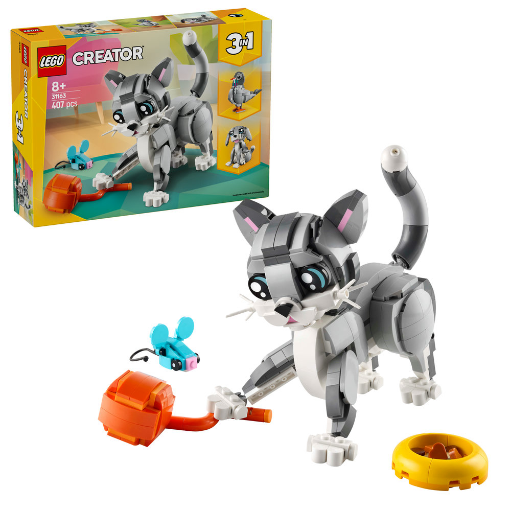 LEGO Creator 3in1 Playful Cat Pet Toy Animal Playset 31163 - Image 1