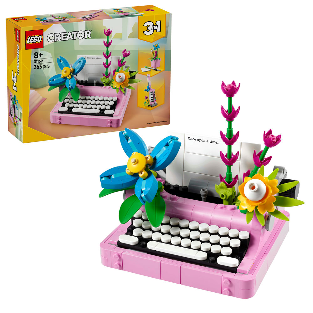 LEGO Creator 3in1 Typewriter with Flowers Toy Playset 31169 - Image 1