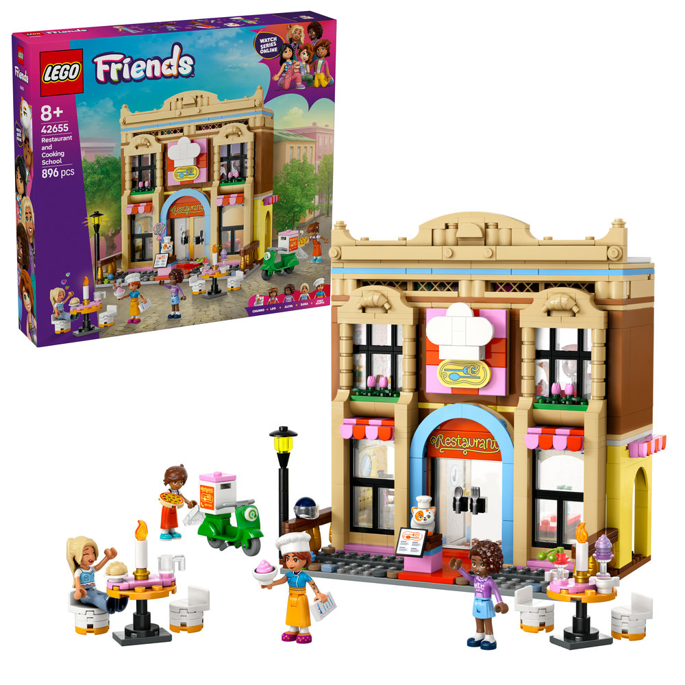 LEGO Friends Restaurant and Cooking School Pretend-Play Role-Play Toy 42655 - Image 1