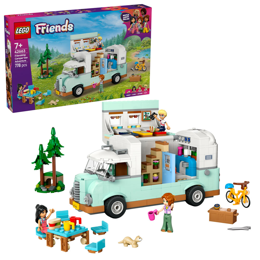 LEGO Friends Friendship Camper Van Adventure Role-Play Building Set 42663 - Image 1