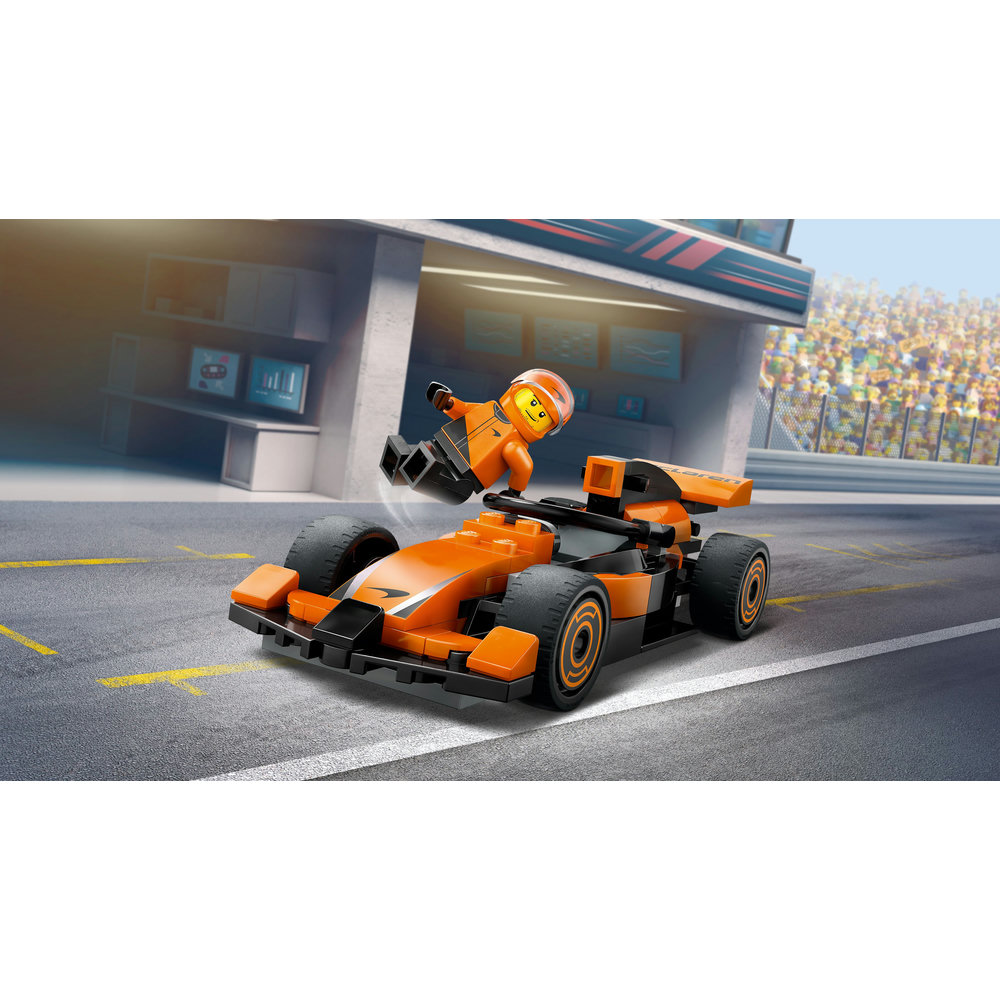 LEGO City F1 Driver with McLaren Race Car Mini Vehicle Toy Playset 60442 - Image 4