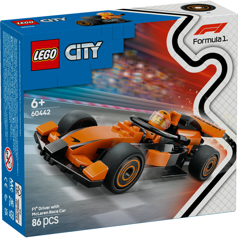 LEGO City F1 Driver with McLaren Race Car Mini Vehicle Toy Playset 60442 - Image 8