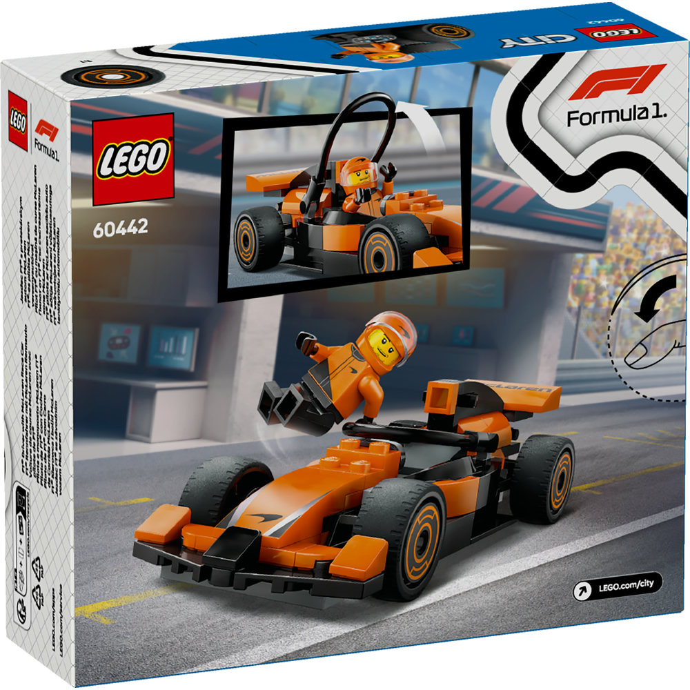 LEGO City F1 Driver with McLaren Race Car Mini Vehicle Toy Playset 60442 - Image 9