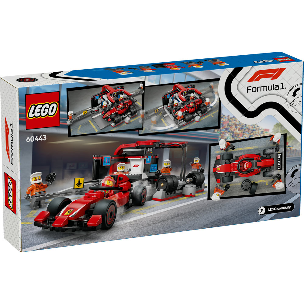 LEGO City F1 Pit Stop & Pit Crew with Ferrari Car Racing Vehicle Toy 60443 - Image 9