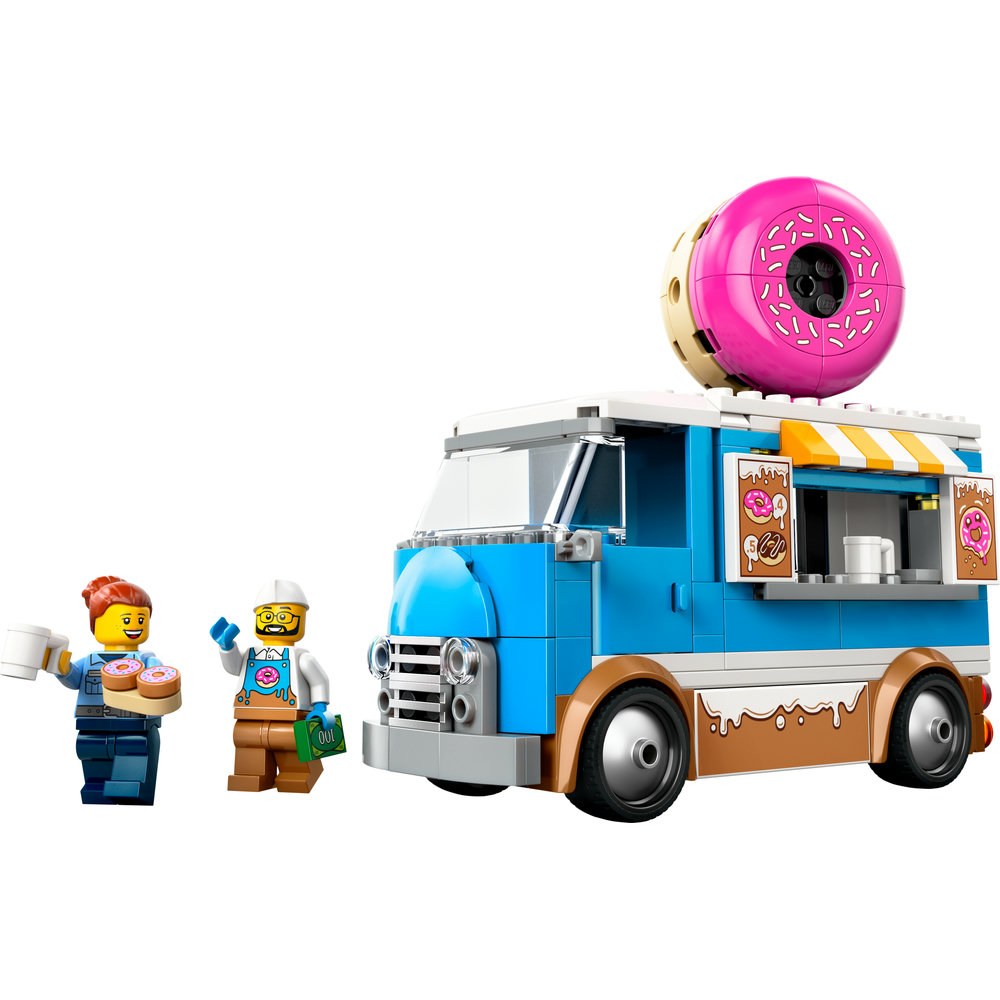 LEGO City Doughnut Truck Playset Vendor Vehicle Toy for Kids Aged 5 and over 60452 - Image 2