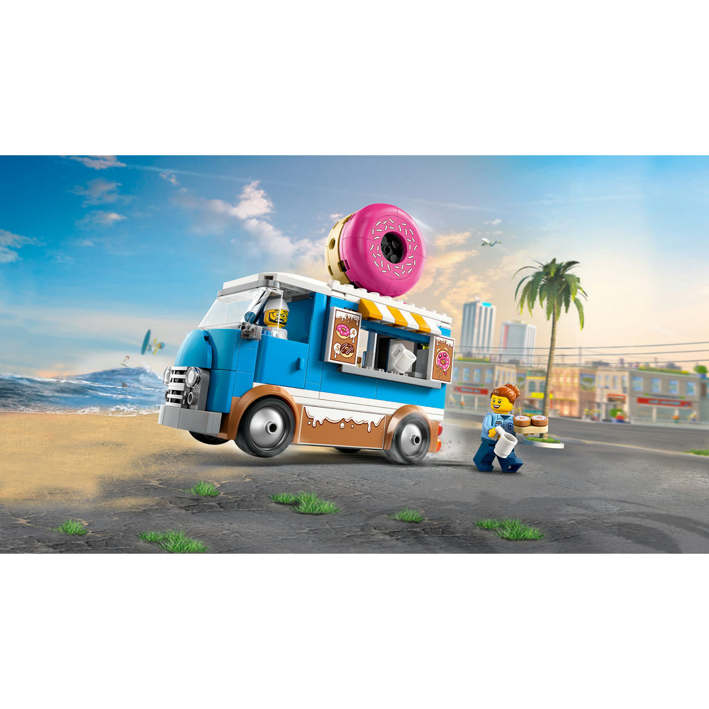 LEGO City Doughnut Truck Playset Vendor Vehicle Toy for Kids Aged 5 and over 60452 - Image 3