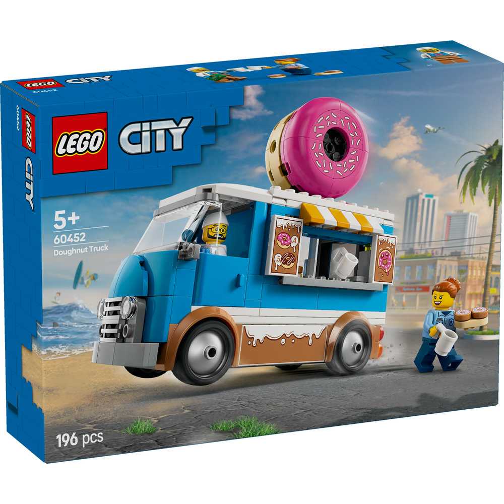 LEGO City Doughnut Truck Playset Vendor Vehicle Toy for Kids Aged 5 and over 60452 - Image 8