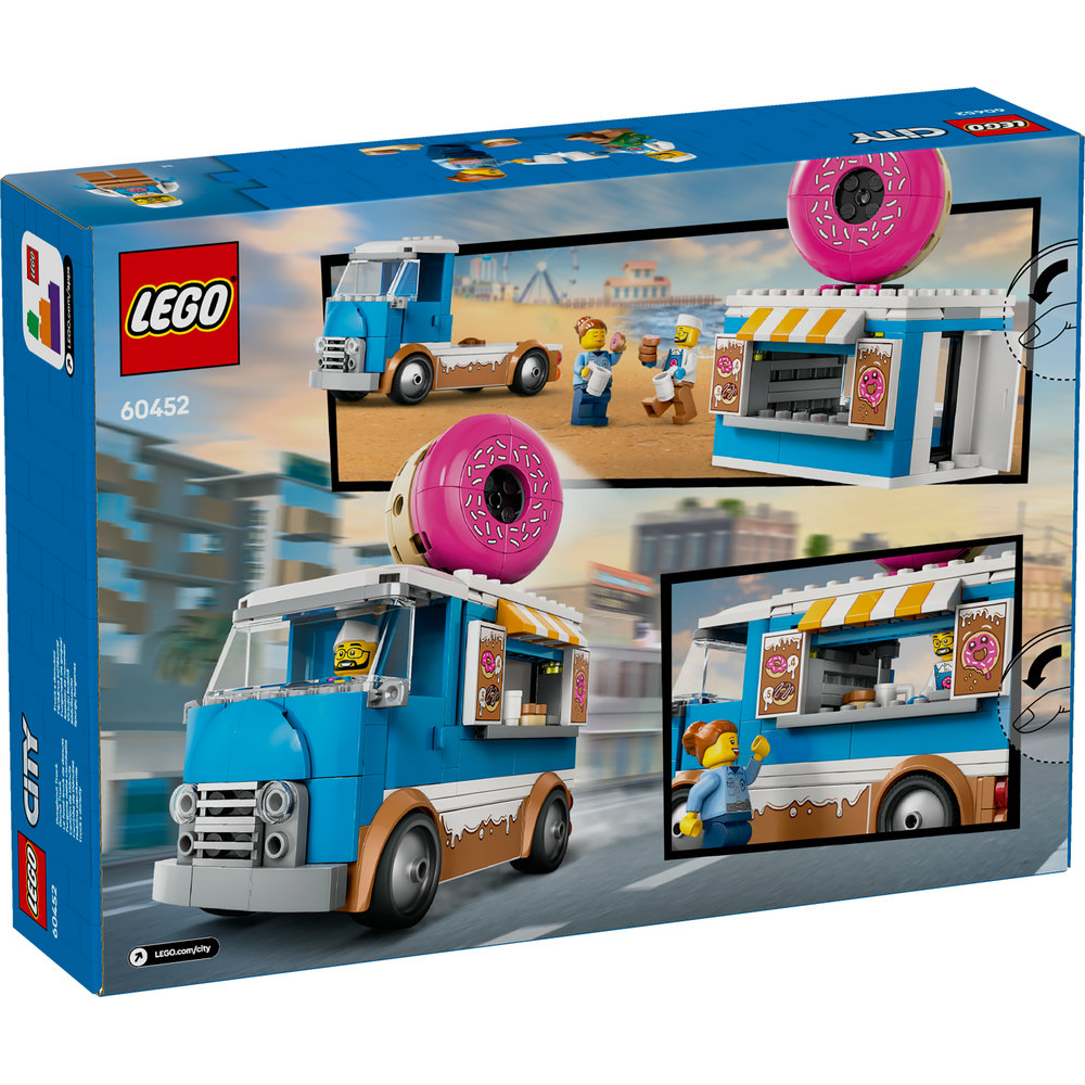 LEGO City Doughnut Truck Playset Vendor Vehicle Toy for Kids Aged 5 and over 60452 - Image 9