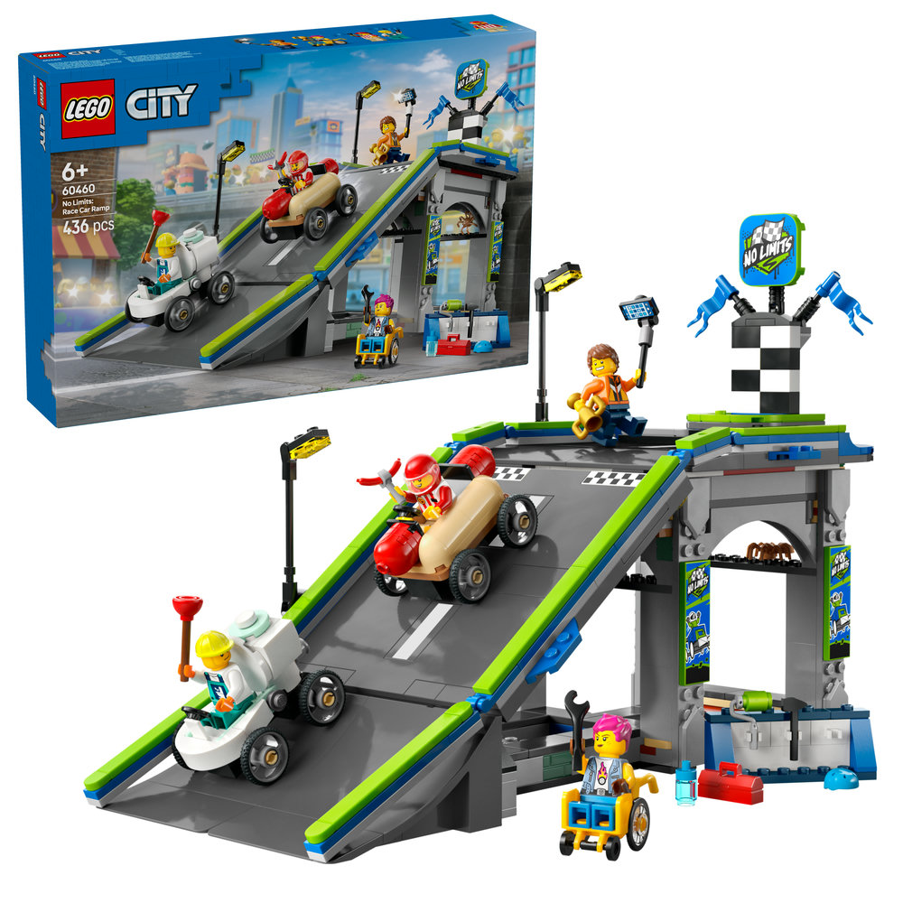 LEGO City No Limits: Race Car Ramp Track Toy Soapbox-Racing Set 60460 - Image 1