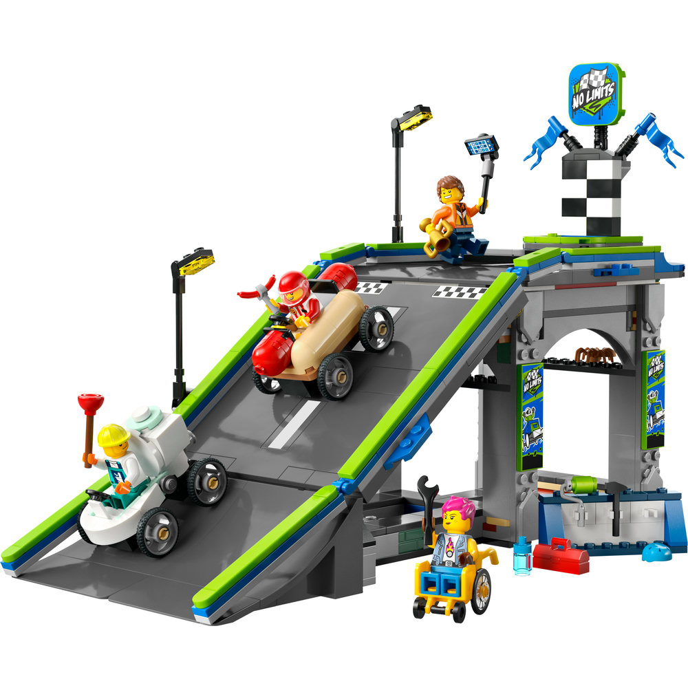 LEGO City No Limits: Race Car Ramp Track Toy Soapbox-Racing Set 60460 - Image 2