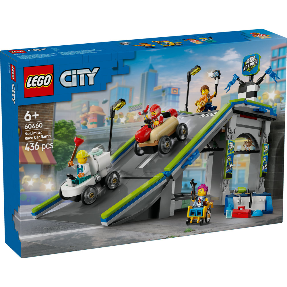 LEGO City No Limits: Race Car Ramp Track Toy Soapbox-Racing Set 60460 - Image 8