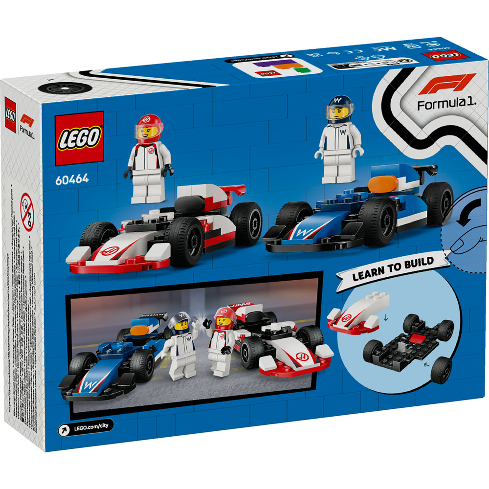 LEGO City F1 Williams Racing & Haas F1 Race Cars Vehicle Toy Set 60464 - Image 9