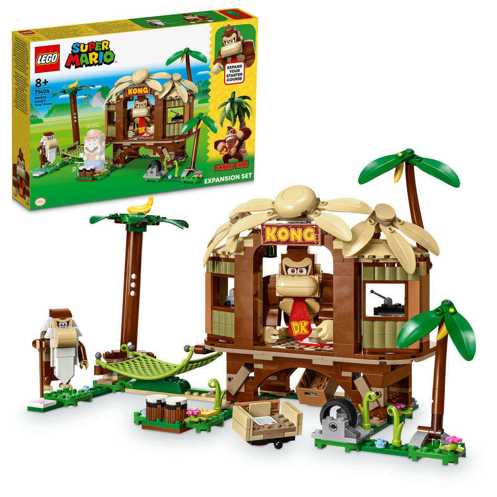 LEGO Super Mario Donkey Kong’s Tree House Expansion Set 71424 Building Toy Set (555 Pieces) - Image 1