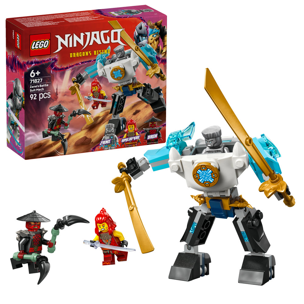 LEGO NINJAGO Zane’s Battle Suit Mech Pretend Play Toy Set 71827 - Image 1