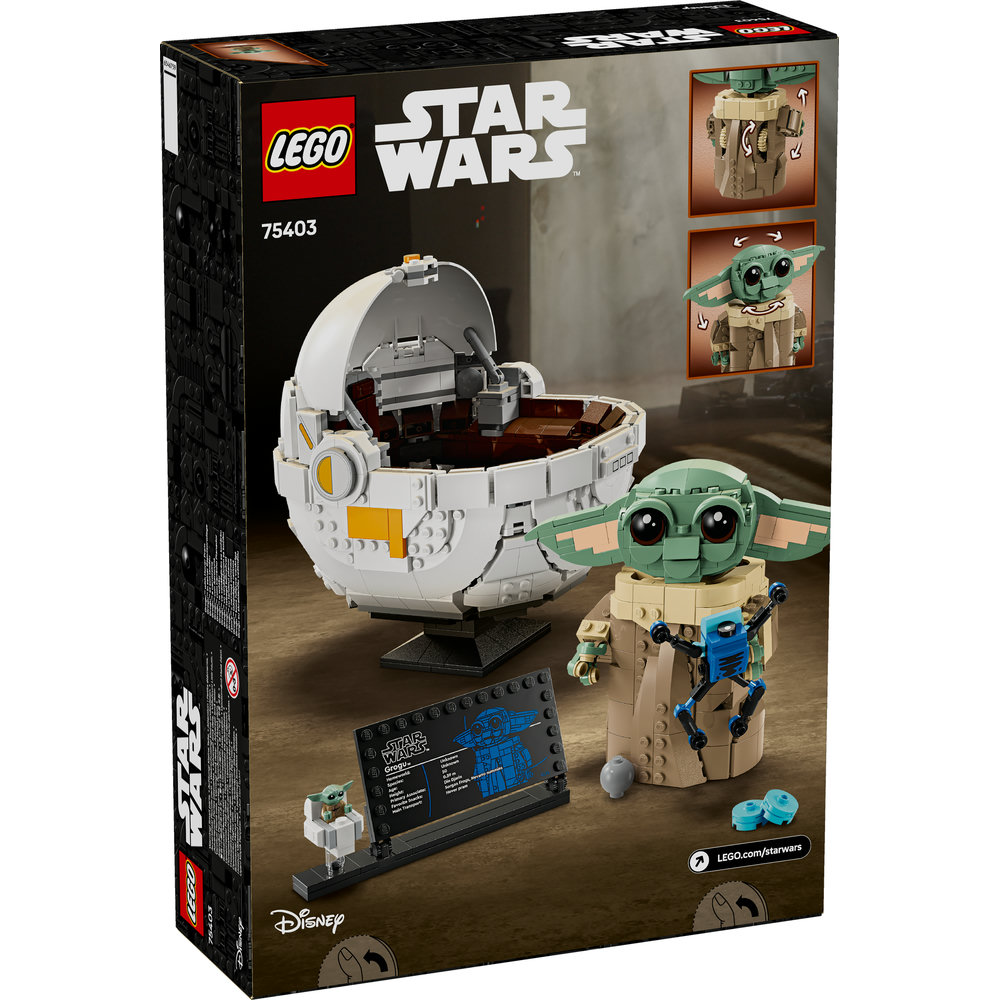 LEGO Star Wars: The Mandalorian Grogu with Hover Pram, Buildable Figure 75403 - Image 9