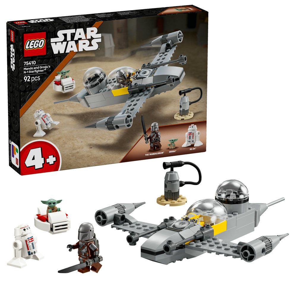 LEGO Star Wars Mando and Grogu’s N-1 Starfighter Building Toy 75410 - Image 1