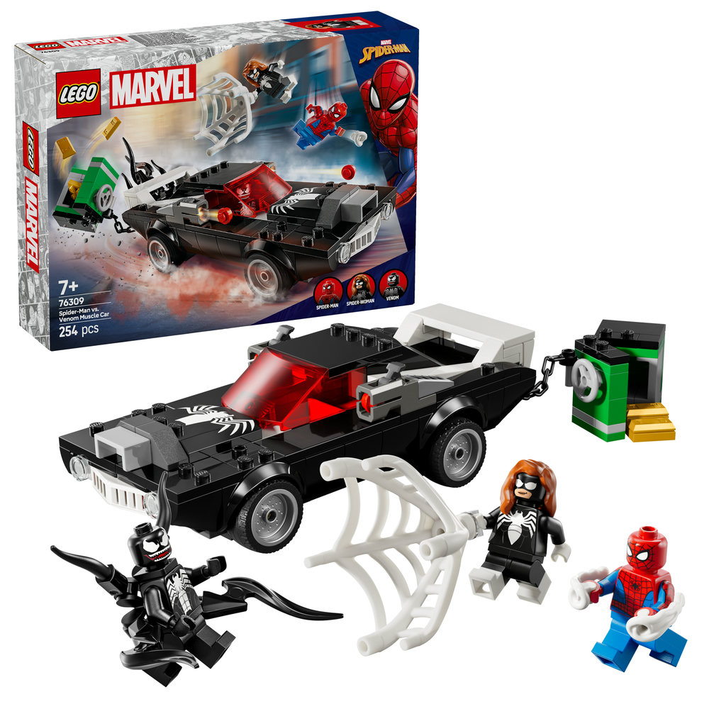 LEGO Marvel Spider-Man vs. Venom Muscle Car Buildable Toy Vehicle Set 76309 - Image 1