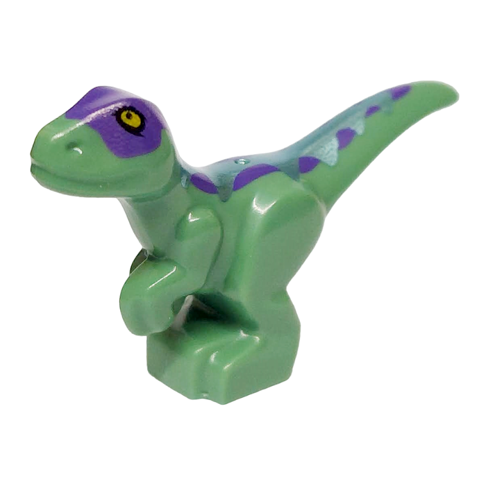 LEGO Animal Jurassic World Sand Green Small Baby Dinosaur with Purple Markings from 76963 - Image 1