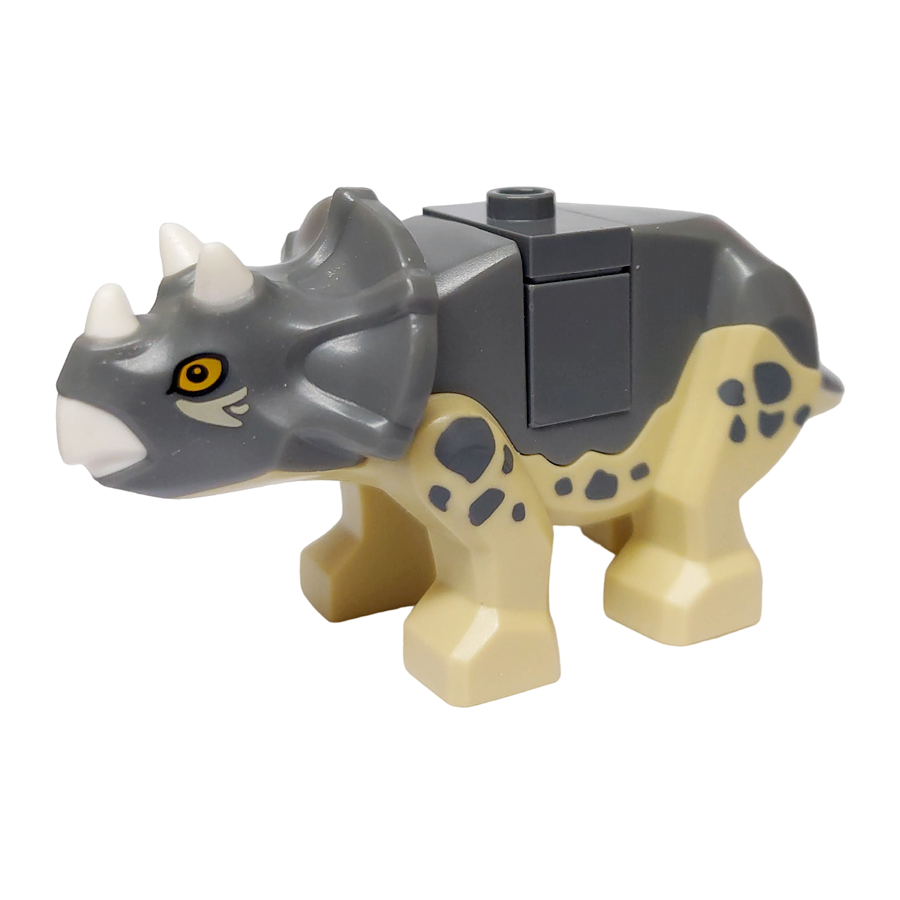 LEGO Animal Jurassic World Tan with Dark Grey Baby Triceratops Dinosaur from 76963 - Image 1