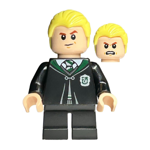 LEGO Harry Potter Draco Malfoy Slytherin Robe and Short Legs Minifigure from 75978 - Image 1