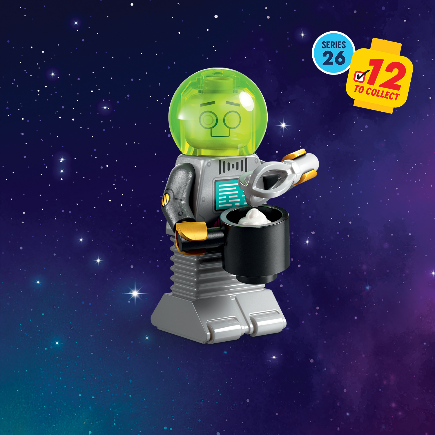 LEGO Minifigures Series 26 Space Series 71046 - Robot Butler - Supplied in Grip Seal Bags Without Boxes #9 - Image 1