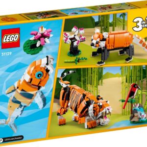 LEGO Creator 3 in 1 Majestic Tiger to Panda or Koi Fish Set 31129 - Image 3