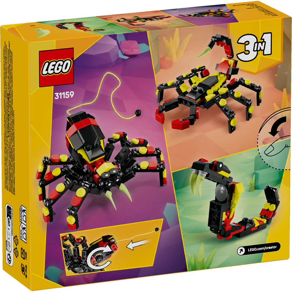 LEGO Creator 3in1 Wild Animals: Surprising Spider Toy Playset 31159 - Image 9