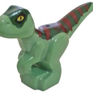 LEGO Animal Sand Green Baby Velociraptor Dinosaur with Red Marking Jurassic World Minifigure from 76945 - Image 1