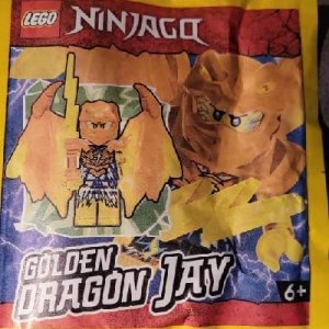 LEGO Ninjago Golden Dragon Jay Ninja Minifigure Paper Foil Pack Set 892302 (Bagged) - Image 1