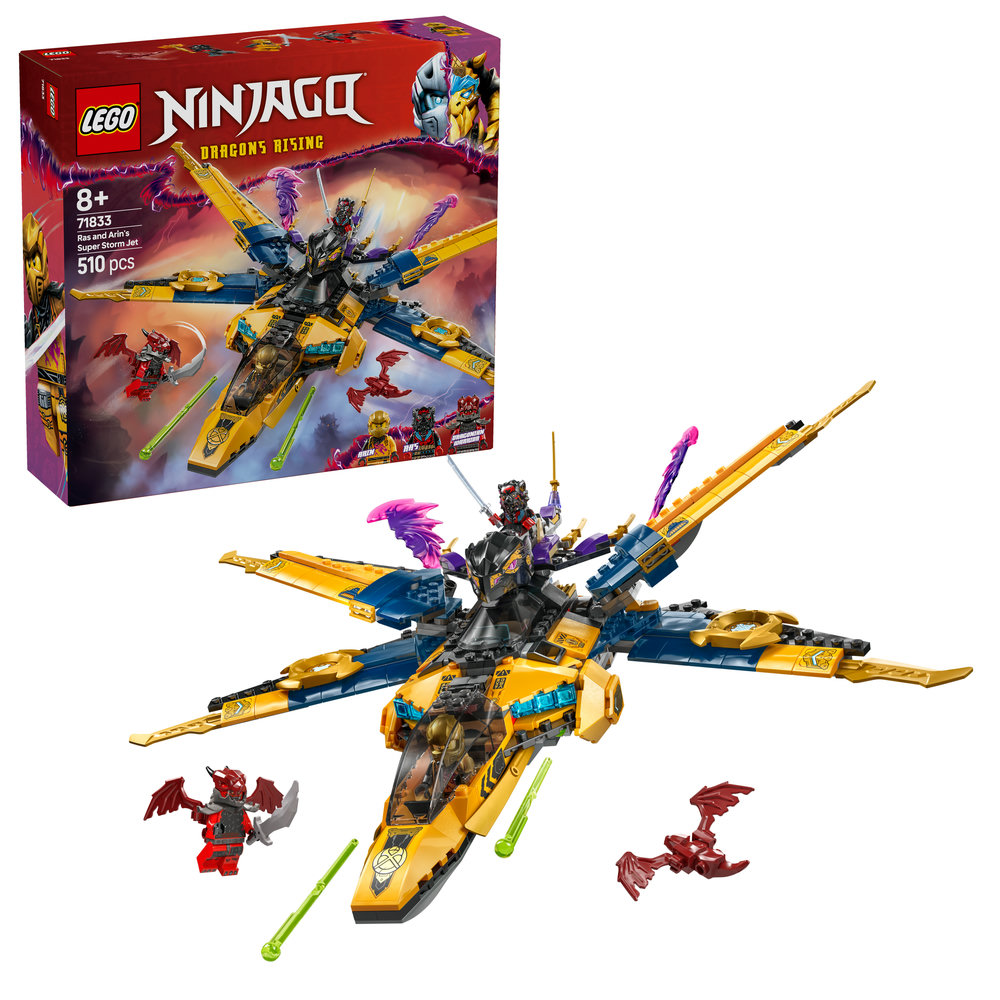 LEGO NINJAGO Ras and Arin’s Super Storm Jet Toy 71833