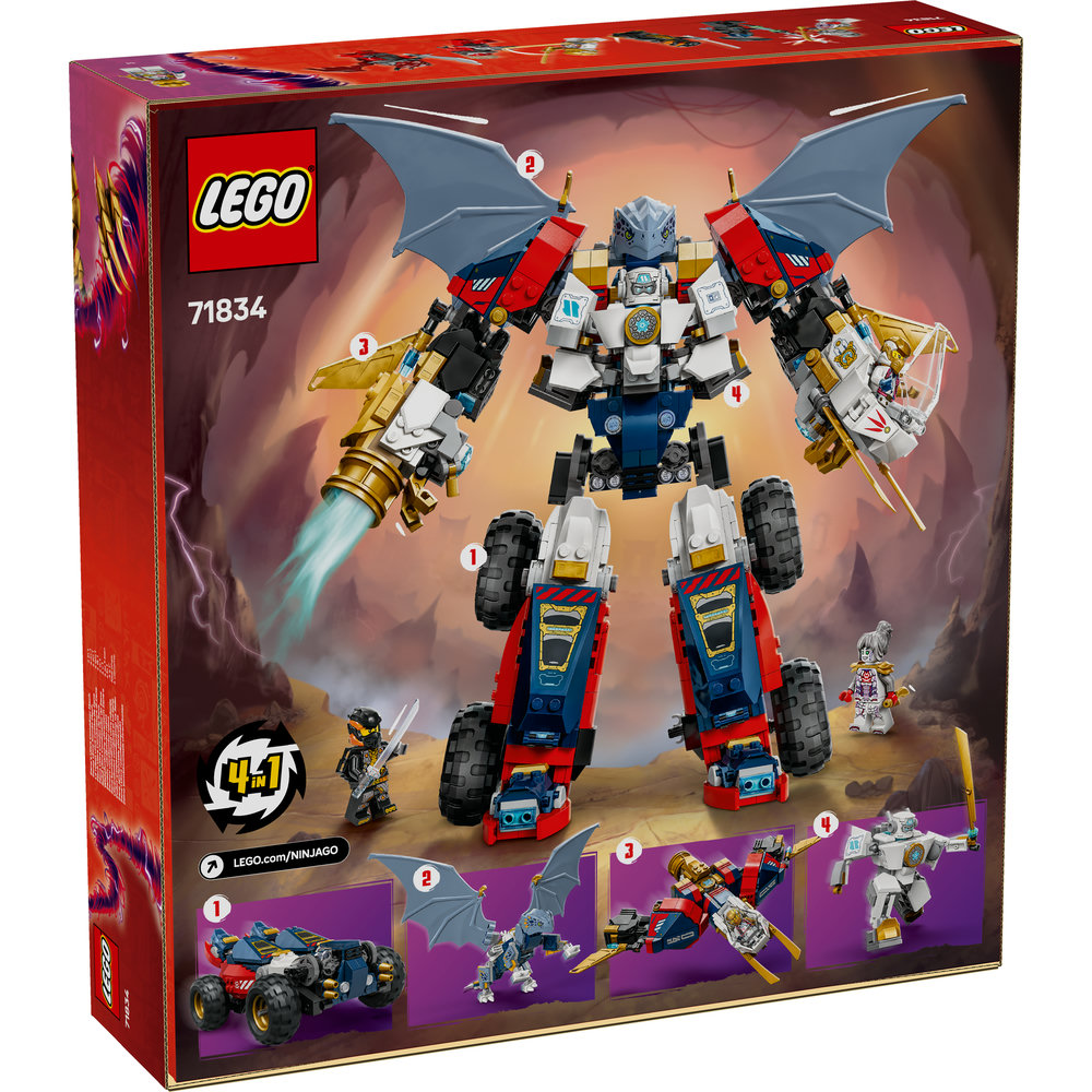 LEGO NINJAGO Zane’s Ultra Combiner Mech Toy 4-in-1 Building Set 71834 - Image 9