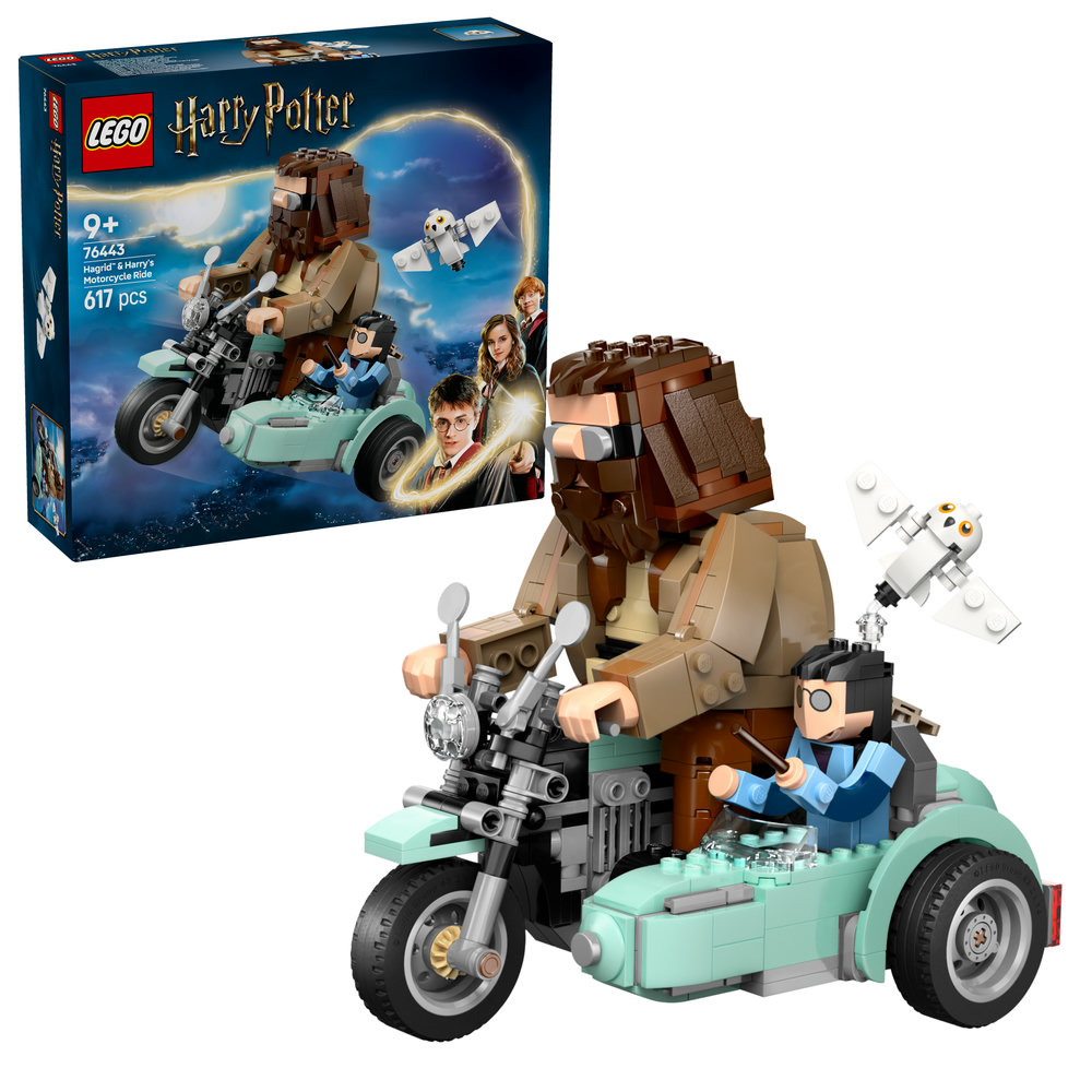 LEGO Harry Potter Hagrid & Harry’s Motorcycle Ride, Magical Toy 76443