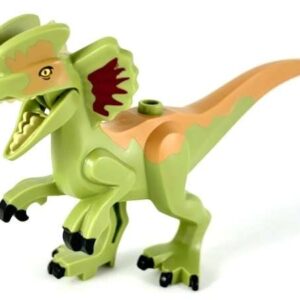 LEGO Animal Olive Green Dinosaur Dilophosaurus Minifigure Jurassic World - Image 1