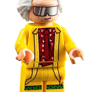 LEGO Ideas Back to the Future Doc Brown Long Hair Minifigure from 10300 - Image 1