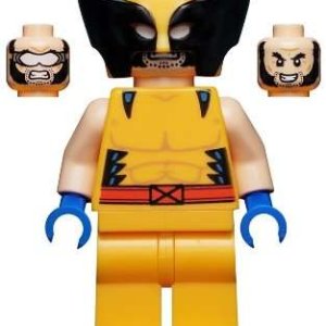 LEGO Marvel Superheroes Wolverine Mask, Blue Hands Minifigure from 76202 - Image 1