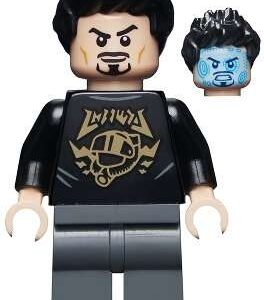 LEGO Marvel Super Heroes Tony Stark Black Jumper Minifigure from 76194 - Image 1