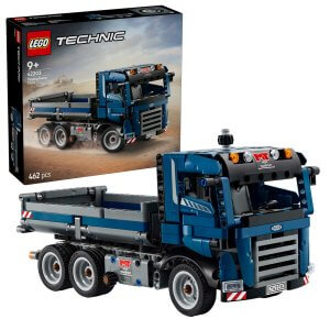 LEGO Technic Tipping Dump Truck Toy, Blue Construction Vehicle Set 42203 - Image 1